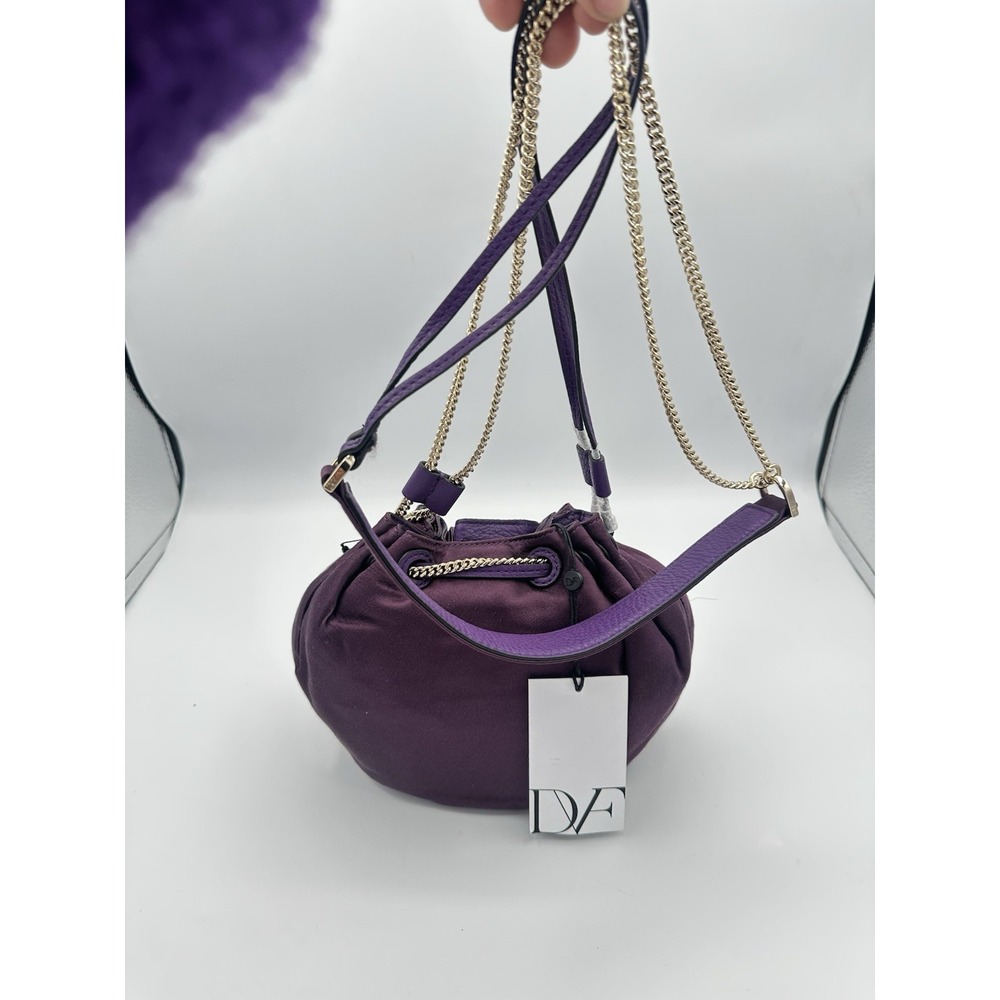 Diane Von Furstenberg Crossbody  Bag Silk Mini Satin In Viola